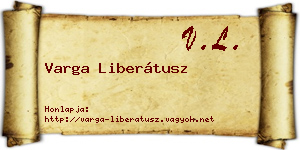 Varga Liberátusz névjegykártya